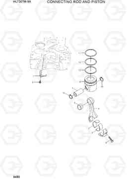 9480 CONNECTING ROD AND PISTON HL730TM-9A, Hyundai