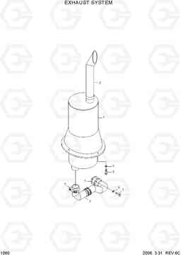 1060 EXHAUST SYSTEM HL730TM-3(-#1000), Hyundai