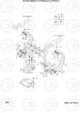 2030 ATTACHMENT HYDRAULIC PIPING 1 HL730TM-3(-#1000), Hyundai