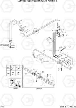 2032 ATTACHMENT HYDRAULIC PIPING 3 HL730TM-3(-#1000), Hyundai