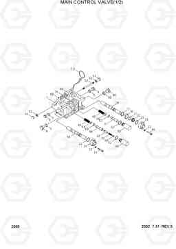 2080 MAIN CONTROL VALVE(1/2) HL730TM-3(-#1000), Hyundai