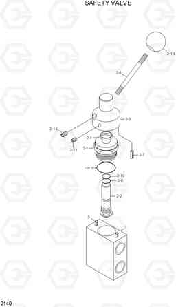 2140 SAFETY VALVE HL730TM-3(-#1000), Hyundai