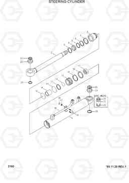 2160 STEERING CYLINDER HL730TM-3(-#1000), Hyundai