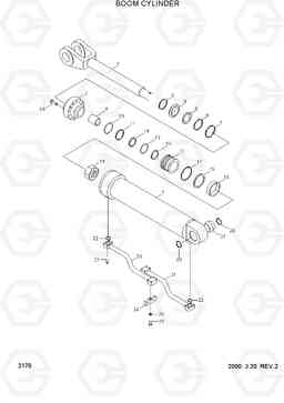 2170 BOOM CYLINDER HL730TM-3(-#1000), Hyundai