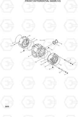 3050 FRONT DIFFERENTIAL GEAR(1/2) HL730TM-3(-#1000), Hyundai