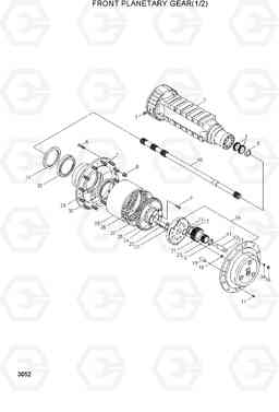 3052 FRONT PLANETARY GEAR(1/2) HL730TM-3(-#1000), Hyundai