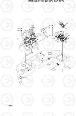 4044 CAB ELECTRIC 2(ROPS CANOPY) HL730TM-3(-#1000), Hyundai