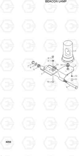 4050 BEACON LAMP HL730TM-3(-#1000), Hyundai