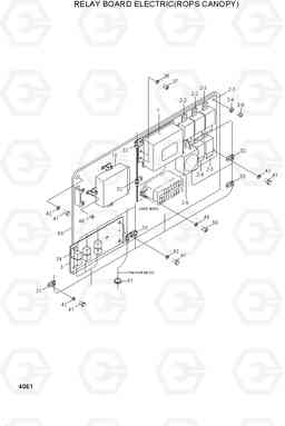 4061 RELAY BOARD ELECTRIC(ROPS CANOPY) HL730TM-3(-#1000), Hyundai