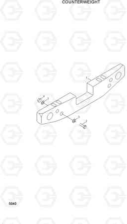 5040 COUNTERWEIGHT HL730TM-3(-#1000), Hyundai