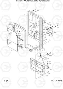 5052A CAB(3/4, MAIN DOOR, SLIDING WINDOW) HL730TM-3(-#1000), Hyundai