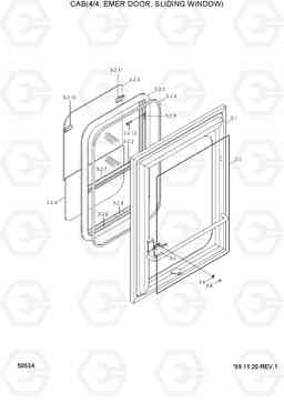 5053A CAB(4/4, EMER DOOR, SLIDING WINDOW) HL730TM-3(-#1000), Hyundai