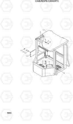 5055 CAB(ROPS CANOPY) HL730TM-3(-#1000), Hyundai