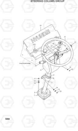 5080 STEERING COLUMN GROUP HL730TM-3(-#1000), Hyundai