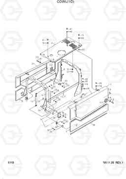 5110 COWL(1/2) HL730TM-3(-#1000), Hyundai