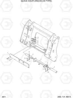 6011 QUICK COUPLER(VOLVO TYPE) HL730TM-3(-#1000), Hyundai