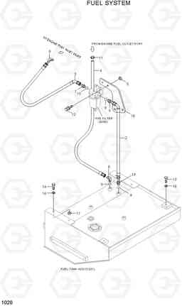 1020 FUEL SYSTEM HL730TM-3(#1001-), Hyundai