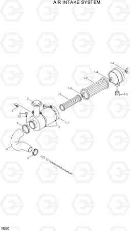 1050 AIR INTAKE SYSTEM HL730TM-3(#1001-), Hyundai