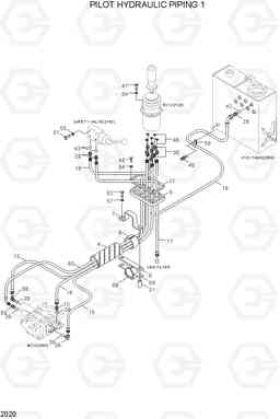 2020 PILOT HYDRAULIC PIPING 1 HL730TM-3(#1001-), Hyundai