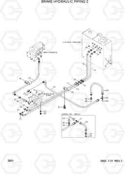 2051 BRAKE HYDRAULIC PIPING 2 HL730TM-3(#1001-), Hyundai