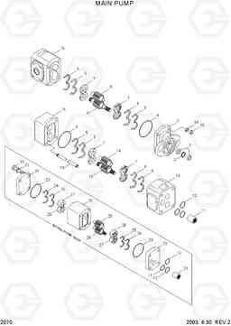 2070 MAIN PUMP HL730TM-3(#1001-), Hyundai