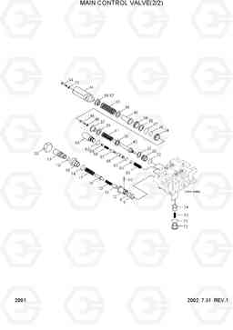 2081 MAIN CONTROL VALVE(2/2) HL730TM-3(#1001-), Hyundai