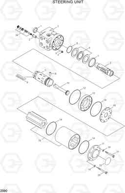 2090 STEERING UNIT HL730TM-3(#1001-), Hyundai