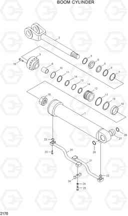 2170 BOOM CYLINDER HL730TM-3(#1001-), Hyundai