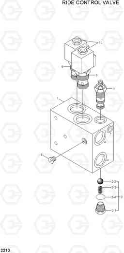 2210 RIDE CONTROL VALVE HL730TM-3(#1001-), Hyundai