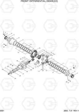 3051 FRONT DIFFERENTIAL GEAR(2/2) HL730TM-3(#1001-), Hyundai