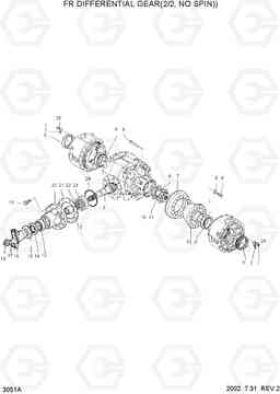 3051A FR DIFFERENTIAL GEAR(2/2, NO SPIN) HL730TM-3(#1001-), Hyundai