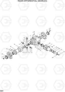 3061 REAR DIFFERENTIAL GEAR(2/2) HL730TM-3(#1001-), Hyundai