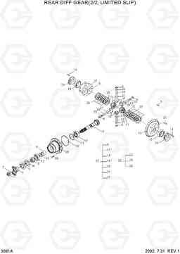 3061A REAR DIFF GEAR(2/2, LIMITED SLIP) HL730TM-3(#1001-), Hyundai