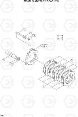 3063 REAR PLANETARY GEAR(2/2) HL730TM-3(#1001-), Hyundai