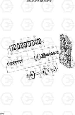 3110 COUPLING GROUP(K1) HL730TM-3(#1001-), Hyundai