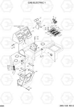 4040 CAB ELECTRIC 1 HL730TM-3(#1001-), Hyundai