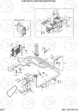 4070 AIRCON & HEATER MOUNTING HL730TM-3(#1001-), Hyundai