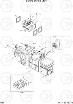 4081 EVAPORATOR UNIT HL730TM-3(#1001-), Hyundai