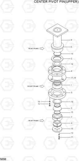 5030 CENTER PIVOT PIN(UPPER) HL730TM-3(#1001-), Hyundai