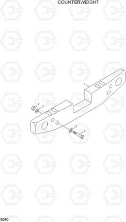 5040 COUNTERWEIGHT HL730TM-3(#1001-), Hyundai