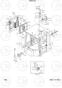5050 CAB(1/4) HL730TM-3(#1001-), Hyundai
