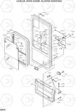 5052A CAB(3/4, MAIN DOOR, SLIDING WINDOW) HL730TM-3(#1001-), Hyundai