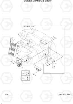 5100 LADDER & HANDRAIL GROUP HL730TM-3(#1001-), Hyundai
