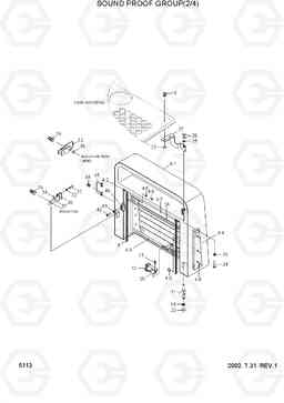 5113 SOUND PROOF GROUP(2/4) HL730TM-3(#1001-), Hyundai