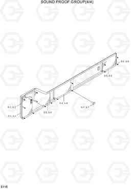 5115 SOUND PROOF GROUP(4/4) HL730TM-3(#1001-), Hyundai