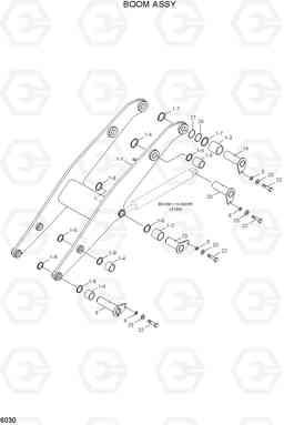 6030 BOOM ASSY HL730TM-3(#1001-), Hyundai