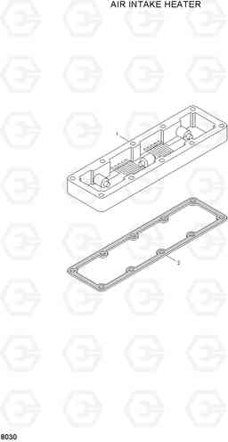 8030 AIR INTAKE HEATER HL730TM-3(#1001-), Hyundai