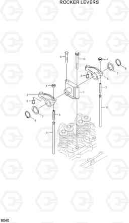 8040 ROCKER LEVERS HL730TM-3(#1001-), Hyundai