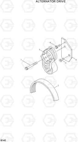 8140 ALTERNATOR DRIVE HL730TM-3(#1001-), Hyundai