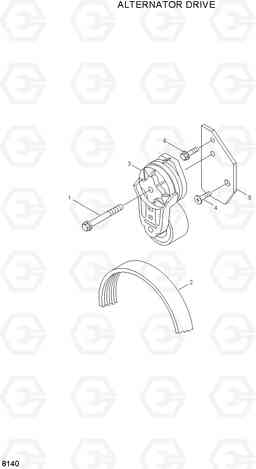 8140 ALTERNATOR DRIVE HL730TM-3(#1001-), Hyundai